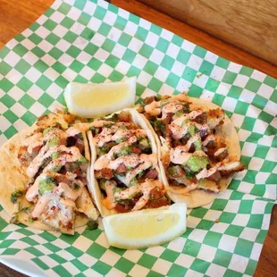 Fish and shrimp tacos