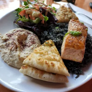 a plate of food on a table