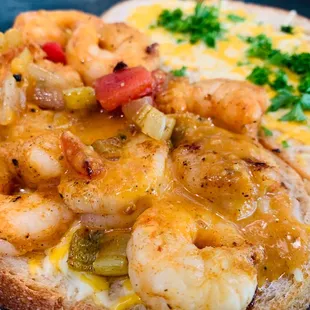 Shrimp ettoufee grilled cheese