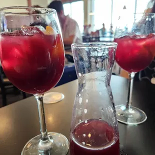 Raspberry peach sangria