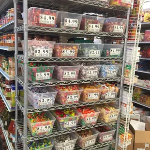 a variety of candy