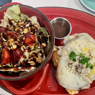 Croque Madam - 8/10 really good balsamic on salad