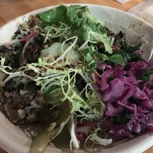 Black bean burger bowl