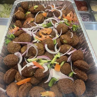 Homemade fresh organic falafel