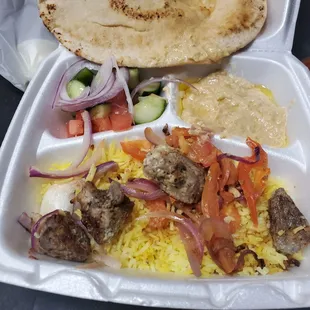 Lamb kabob plate (minus one piece)