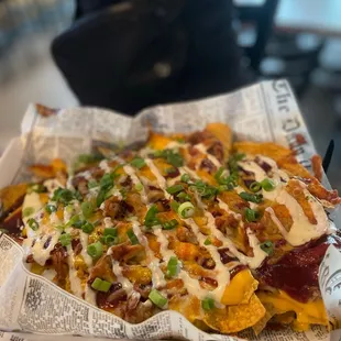 BBQ carnitas nachos