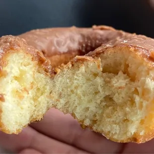 Chocolate covered cake donut