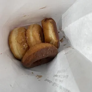 Chocolate covered and regular donuts