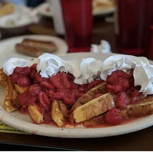 The most delicious strawberry waffles I've ever eaten, true story!