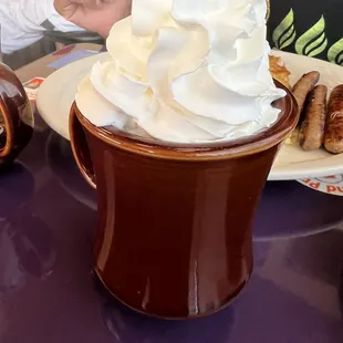 a cup of whipped cream