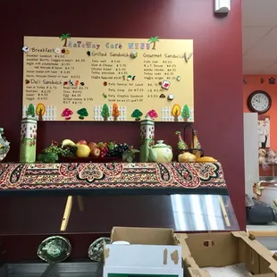 Menu~They have a more extensive one on paper!