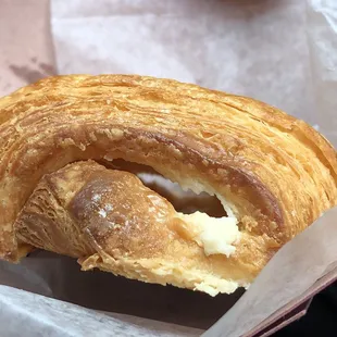 Cream cheese filled croissant