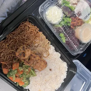 Large meal plate and harvest salad