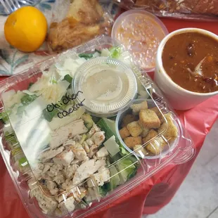 Chicken Cesar Salad w/chili