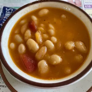 Navy bean soup that comes w entree