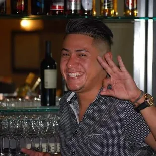 Our bartender kept everyone entertained and without an empty glass!  What more could you ask for?