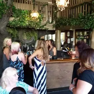 The bar was full and the conversation was great.