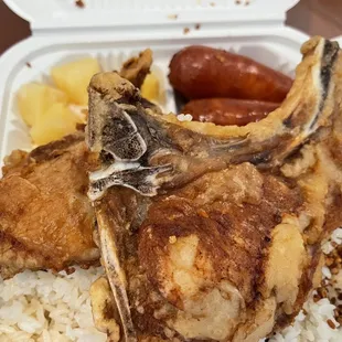 Hk Style Porkchop, added longanisa