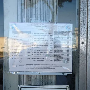 Menu (November 2022)