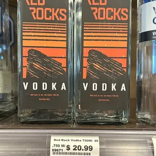 They have the new, really smooth, and really good; Red Rocks Vodka! Awesome