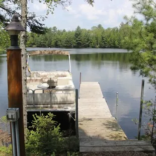 a dock on a lake