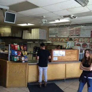 Easy-to-read menu they have a TV I have a lot of selection I thought it was just pizza and subs but they have a lot more