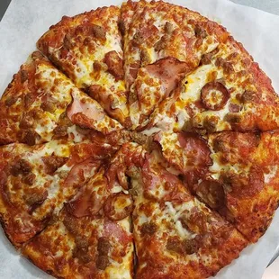 a pepperoni pizza