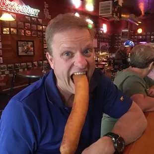 The Unit 1 foot long hand dipped corn dog!