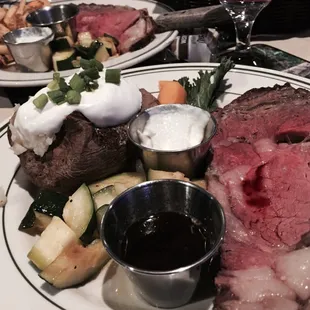 Prime rib, I like it here better then Harris ranch's.