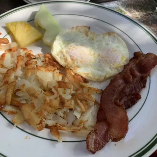Two Eggs, Bacon and Potatoes
