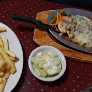 Smothered chicken meal