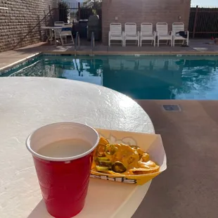 What? Free happy hour beer and nachos? Sold!