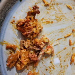 Butter chicken with bones and cartilage