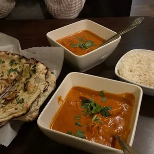 Garlic Naan &amp; Butter Chicken