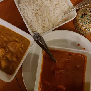 Paneer Masala &amp; Chicken Korma