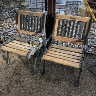 Outdoor weathered chairs