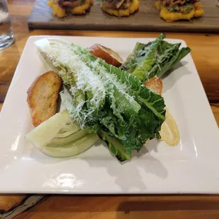 Grilled caesar salad. This was really tasty! I didn&apos;t eat the bread, though.