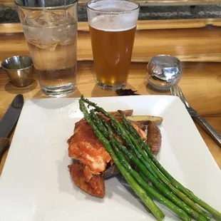 Romesco Chicken - Sous Vide Springer Mountain Chicken Breast w/Fingerling Potatoes and Roasted Asparagus