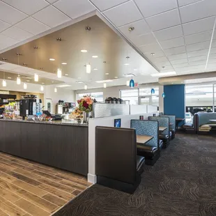 the interior of a restaurant
