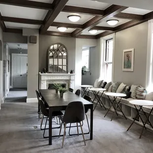 Our main space is great for corporate or non-profit offsites during the day and for beautiful events in the evening or on the weekends!