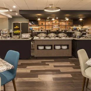 the dining area of the restaurant