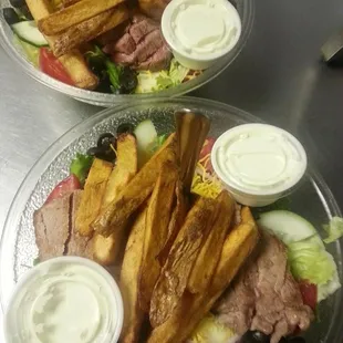 Steak Salad on Fry-day!  we love fresh cuts!