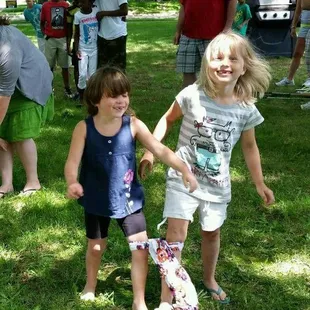 The three leg race was too fun at the summer solstice party! We love seeing our friends and family
