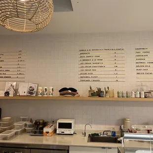 The menu
