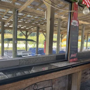 Dock in back of restaurant.