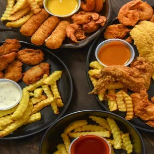  variety of fried foods