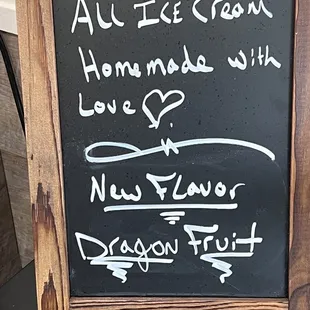 Always something new on the special menu to keep a look out for