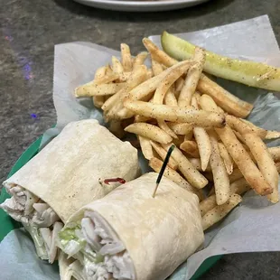 Turkey wrap is delicious!