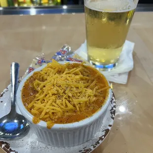 Bowl of the soup of the day - Tomato.  I asked for them to top it with some shredded cheddar.