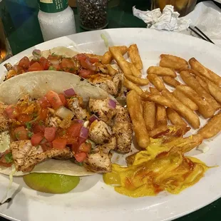 Grilled chicken tacos